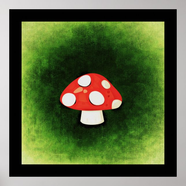 Cute Little Red Mushroom Poster (Front)