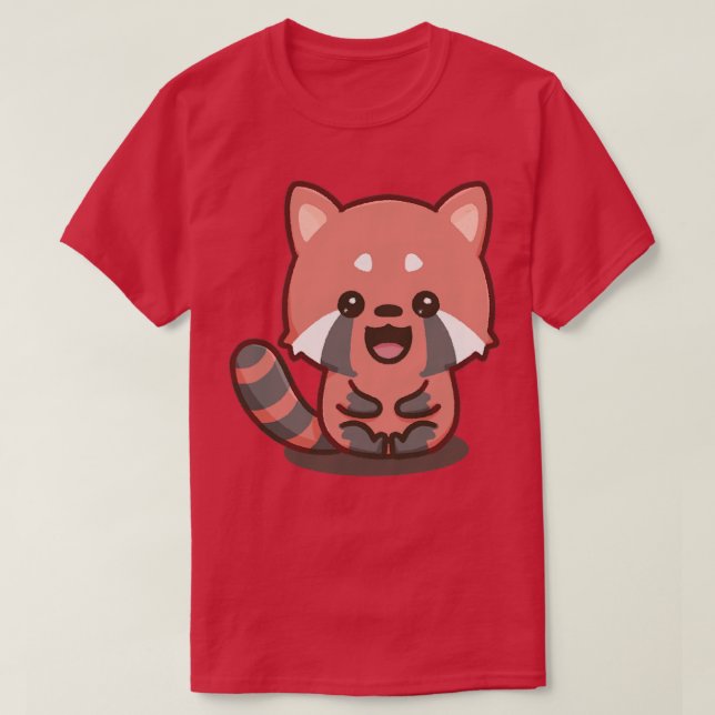 Cute Little Red Panda 2 T-Shirt (Design Front)