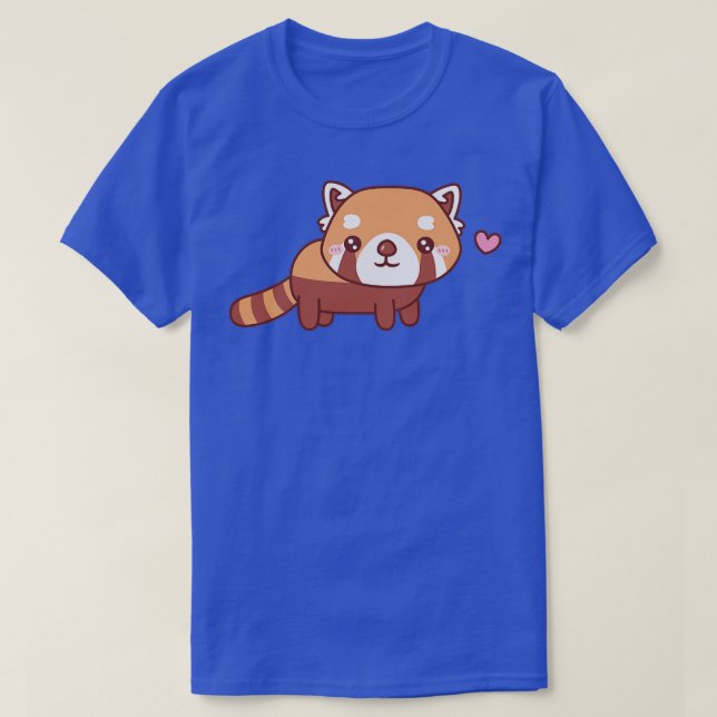 Cute Little Red Panda Doodle T-Shirt (Design Front)