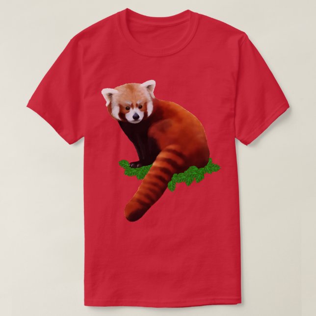 Cute little red panda illustration T-Shirt (Design Front)