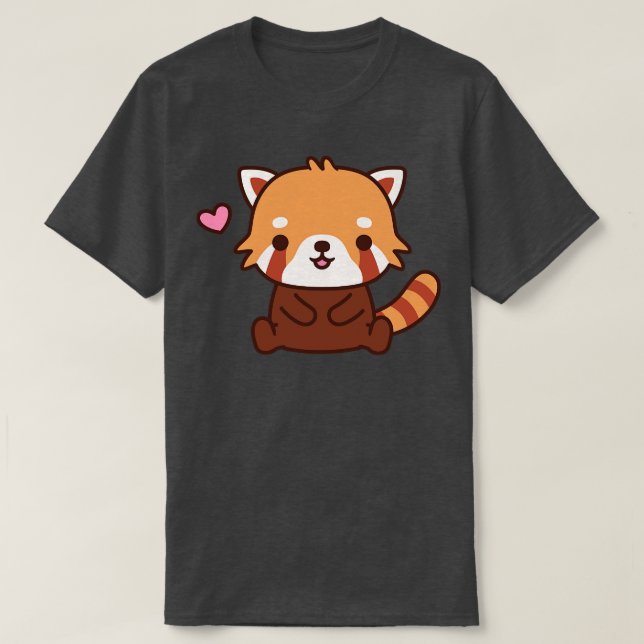 Cute Little Red Panda T-Shirt (Design Front)