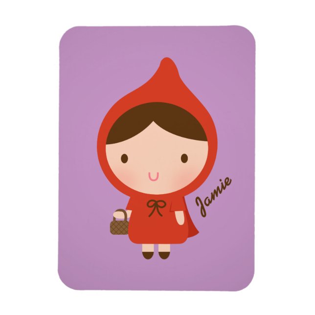 Cute Little Red Riding Hood Fairytale for Girls Magnet (Vertical)