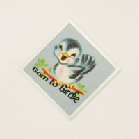 Cute Little Retro Bird Born to Birdie Golfers Gift