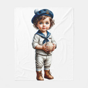 Cute Little Sailor Baby Blanket