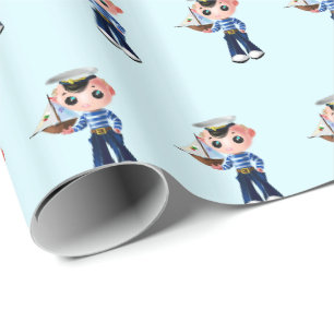Cute Little Sailor Wrapping Paper