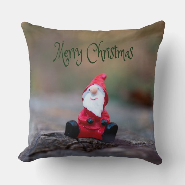 Cute Little Santa Clause Merry Christmas Cushion (Front)