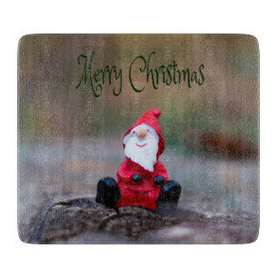 Cute Little Santa Clause Merry Christmas Cutting Board