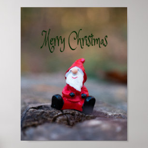 Cute Little Santa Clause Merry Christmas Poster