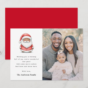 Cute little Santa Merry Christmas photo Holiday Card