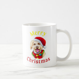 Cute Little Santa Pup Happy Christmas Coffee Mug