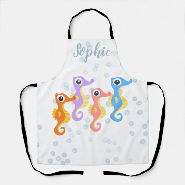 Cute Little Seahorses  Apron (Front)