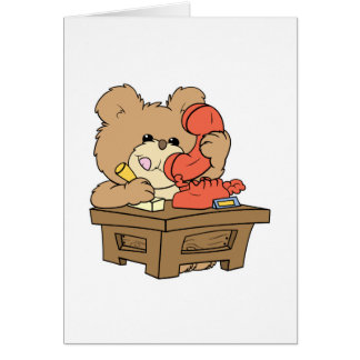 cute little secretary teddy bear design