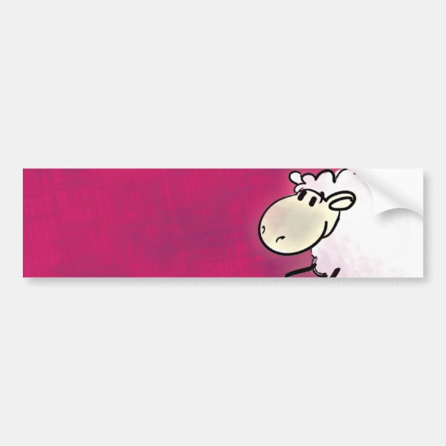 cute little sheep bumper sticker (Front)
