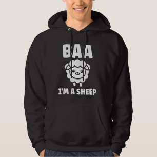 Cute Little Sheep quote simple animals baa i'm a S Hoodie