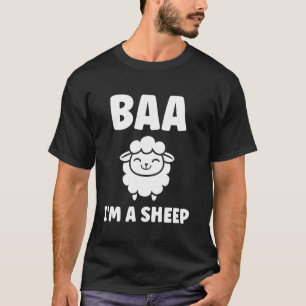 Cute Little Sheep quote simple animals baa i'm a S T-Shirt