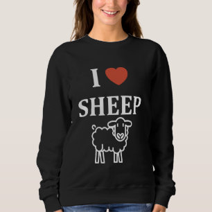 Cute Little Sheep quote simple animals i love Shee Sweatshirt