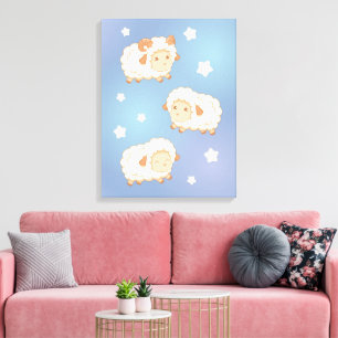 Cute Little Sheep Ram Canvas Print