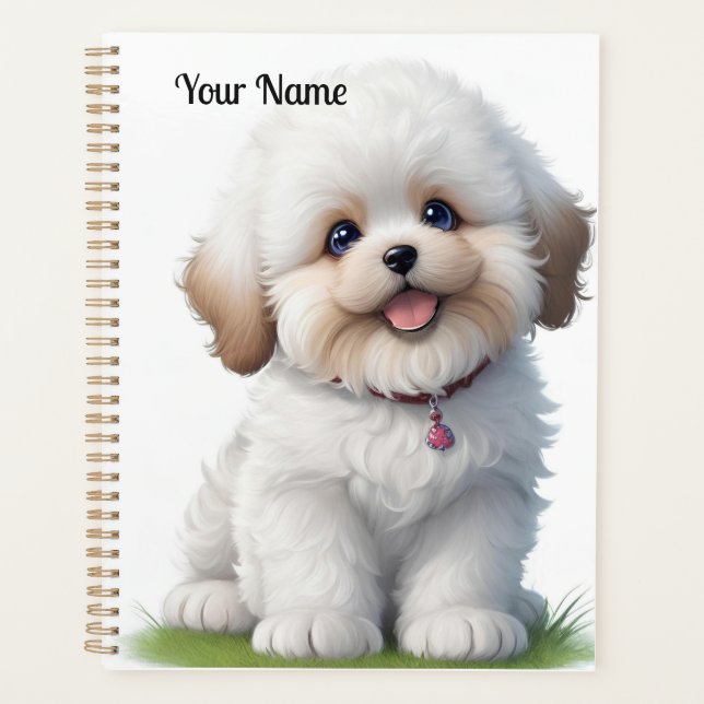 Cute Little Shih Tzu Puppy  Dog Lover Planner (Front)