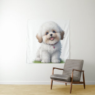 Cute Little Shih Tzu Puppy Dog Lover Tapestry
