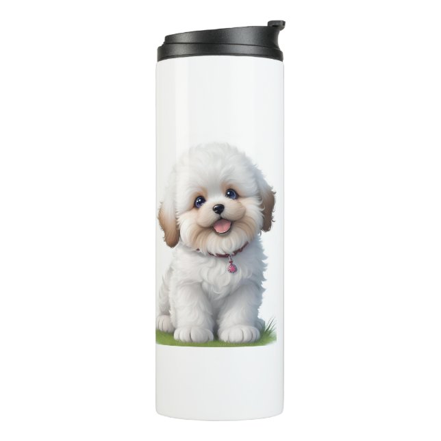 Cute Little Shih Tzu Puppy Dog Lover Thermal Tumbler (Rotated Left)