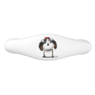 Cute Little Shih Tzu Puppy Illustration Ceramic Drawer Pull