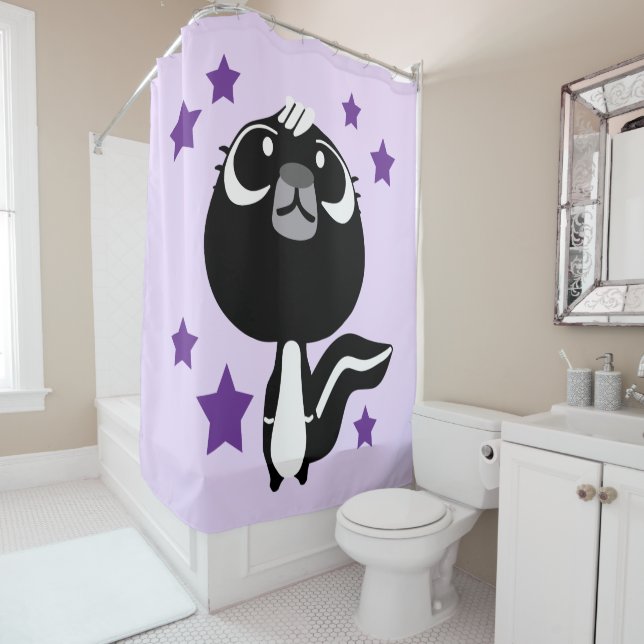 Cute Little Skunk   Shower Curtain (In Situ)
