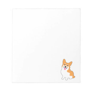 Cute Little Smiling Corgi Puppy Notepad