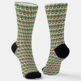 Cute Little Snowduck | Cozy Christmas Red & Green Socks