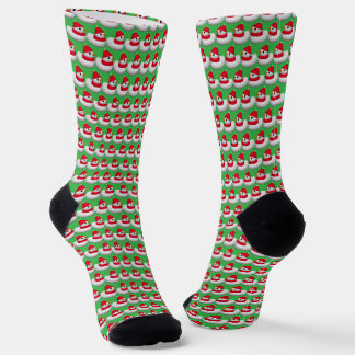 Cute Little Snowduck | Cozy Christmas Red & Green Socks