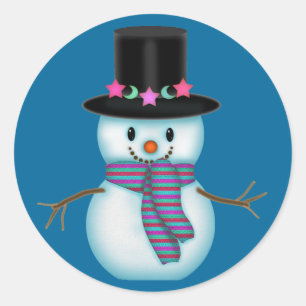 Cute Little Snowman Stickers