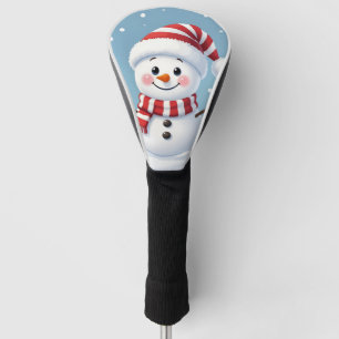 Cute little snowman with scarf & hat golf head cover