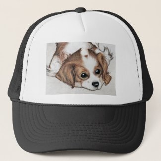 Cute little Spaniel dog art Trucker Hat