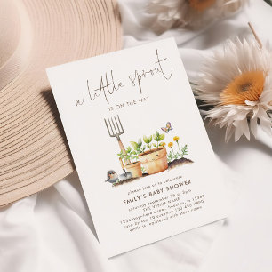 Cute Little Sprout Garden Baby Shower  Invitation