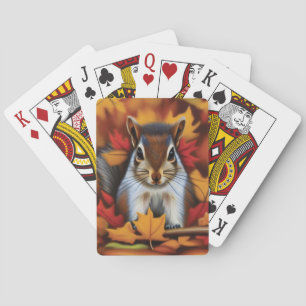 Cute Little Squirrel Playing Card