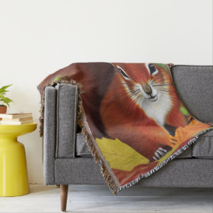 Cute Little Squirrel Throw Blanket