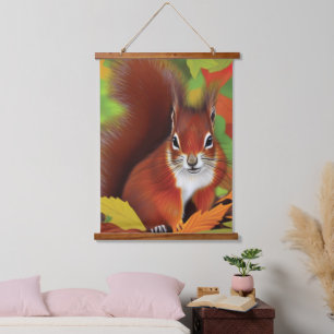 Cute Little Squirrel Wall Tapestry