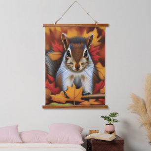 Cute Little Squirrel Wall Tapestry