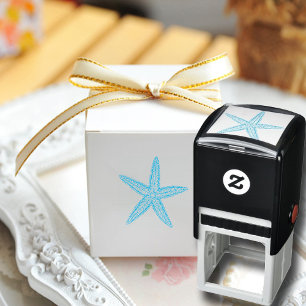 Cute Little Starfish Beach Wedding Invitation Self-inking Stamp