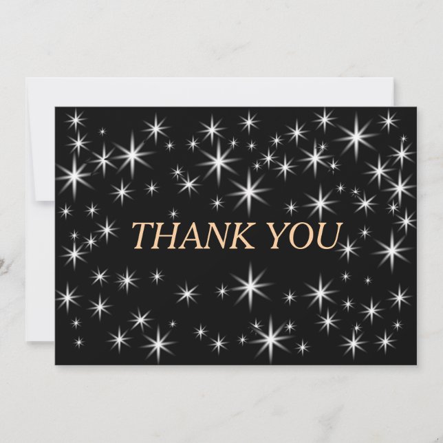 cute little stars thank you card (Front)