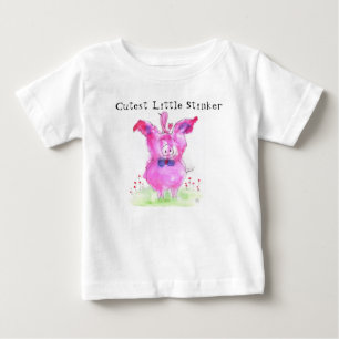 Cute Little Stinker Pig Baby T-Shirt