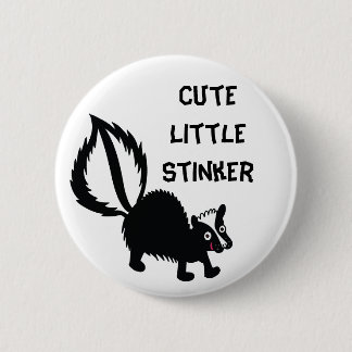 Cute Little Stinker Skunk Print Art Graphic 6 Cm Round Badge
