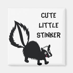 Cute Little Stinker Skunk Printed Art Design Magnet