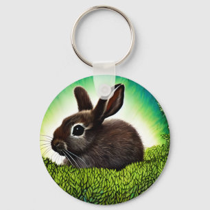 Cute Little Storybook Bunny Key Ring