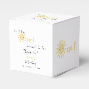 Cute Little Sunshine 1st Birthday Favour Box