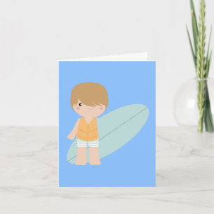 Cute Little Surfer Note Card