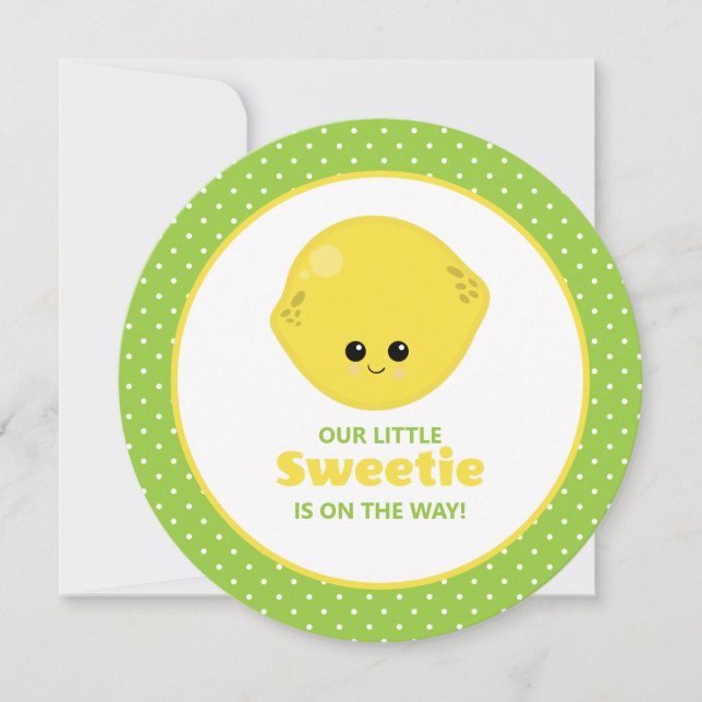 Cute Little Sweetie Lemon Baby Shower Invitation (Front)
