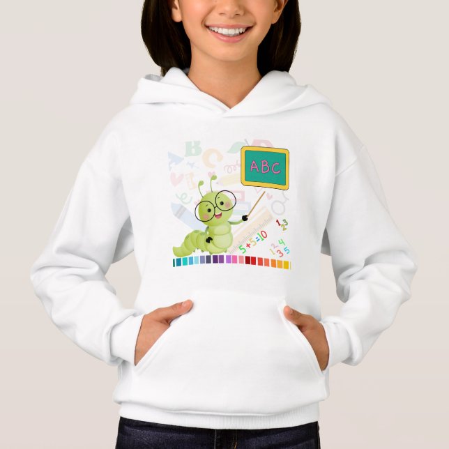Cute Little Teacher Caterpillar Back to School  (Front)