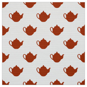 cute little teapots pattern fabric