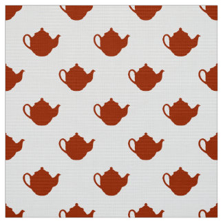 cute little teapots pattern fabric