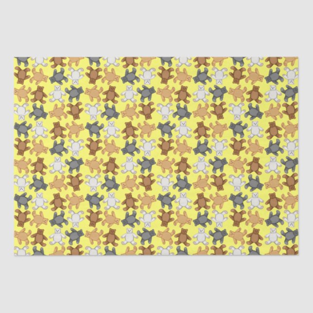 Cute Little Teddy Bears Wrapping Paper (Front)